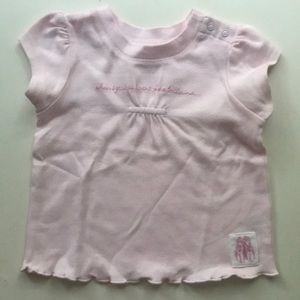 pink ballet slippers shirt size 6 months NWT